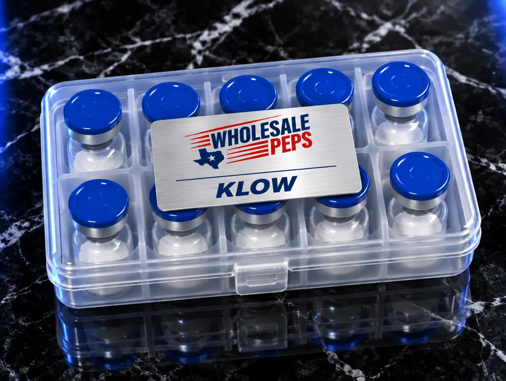 Wholesale Peps KLOW kit — clear case of 10 vials